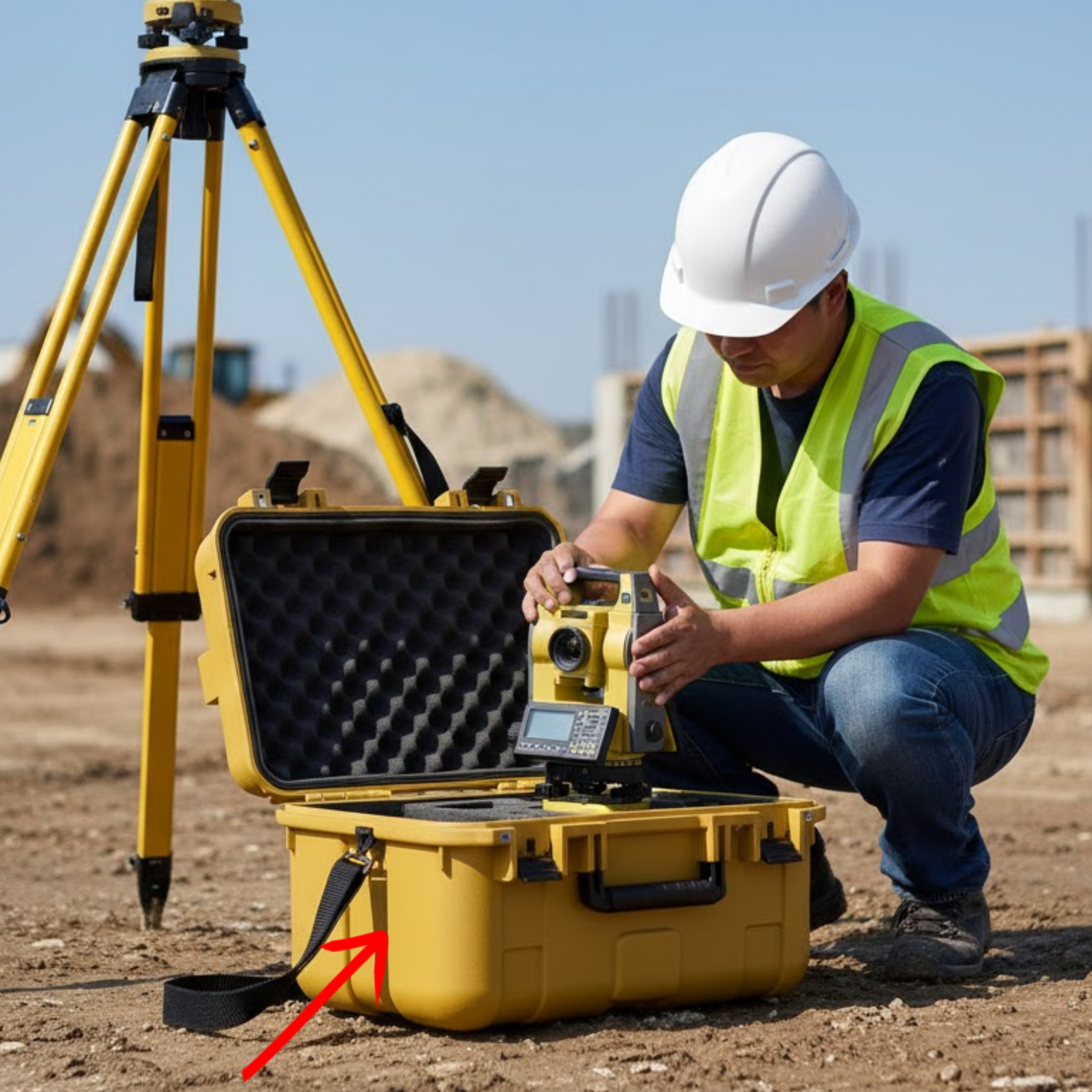 2290032000-Topcon-Yellow-Plastic-Case-for-AT-B2-Surveying-Instrument