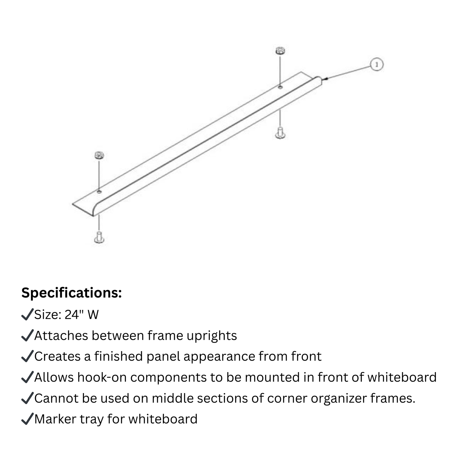 24-inch-marker-tray-for-whiteboards-Safco-TechWorks-model-750