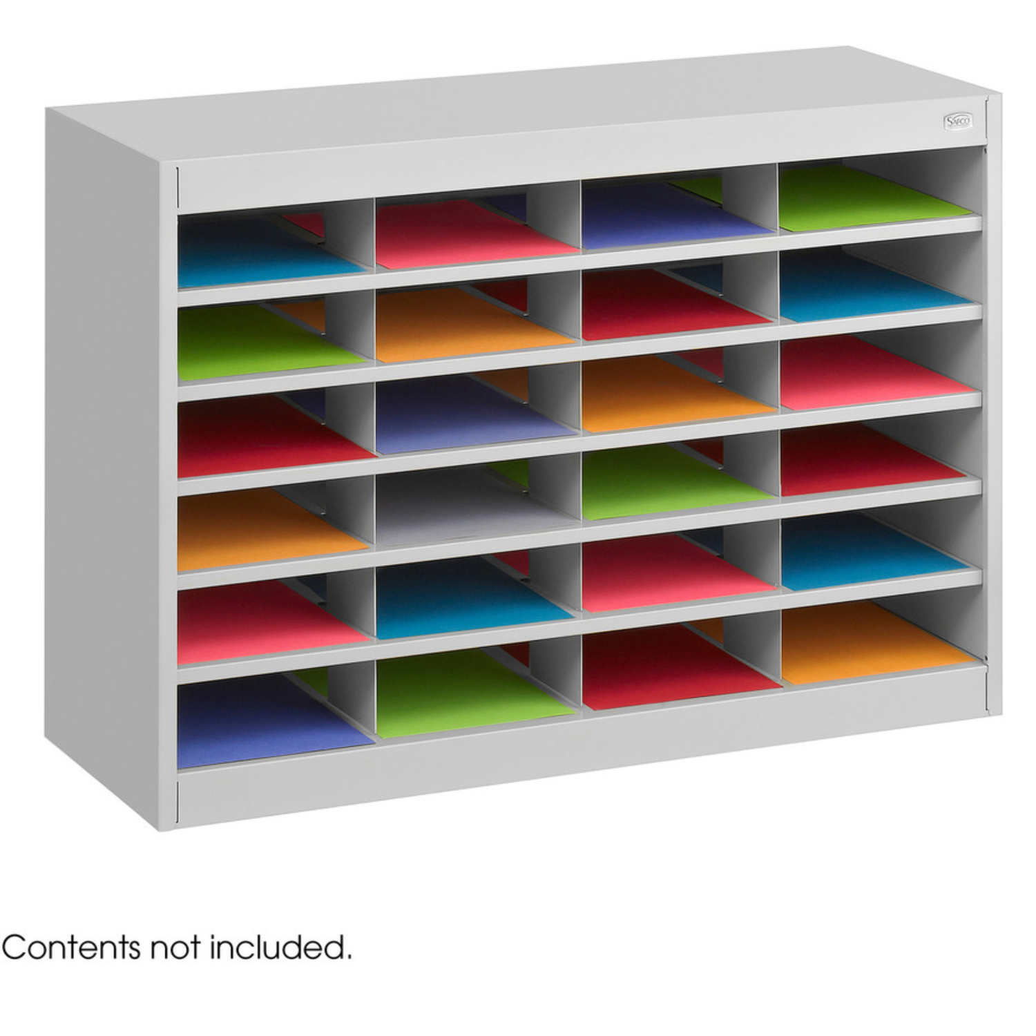 24-slot-letter-size-literature-sorter-gray-finish-Safco-9211GRR-office-document-storage