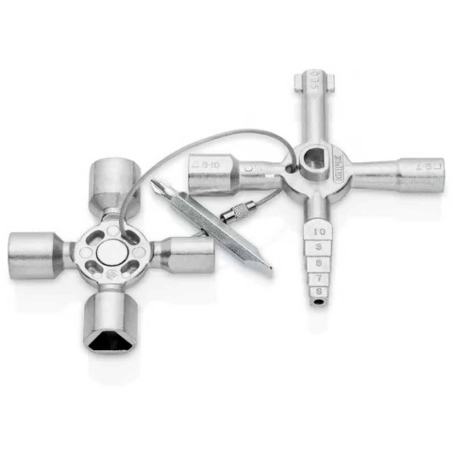 3.5-Inch-Knipex-00-11-01-Universal-TwinKey-for-Electrical-Cabinets