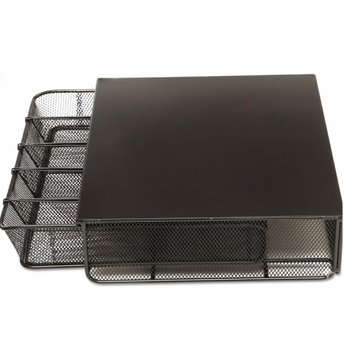 3274BL-Safco-Onyx-Black-1-Drawer-Organizer-for-hospitality-supplies