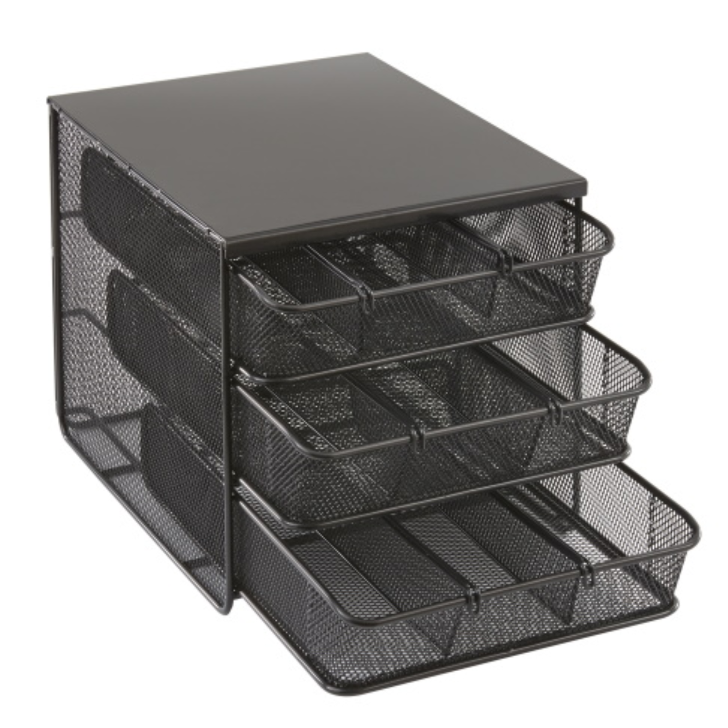 3275BL-Safco-Onyx-Black-3-Drawer-Organizer-for-hospitality-supplies