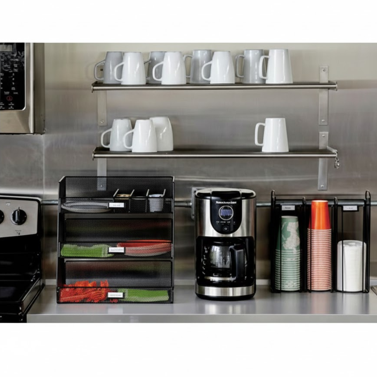 3293BL-Safco-Onyx-Black-Multi-Compartment-Break-Room-Storage-Caddy