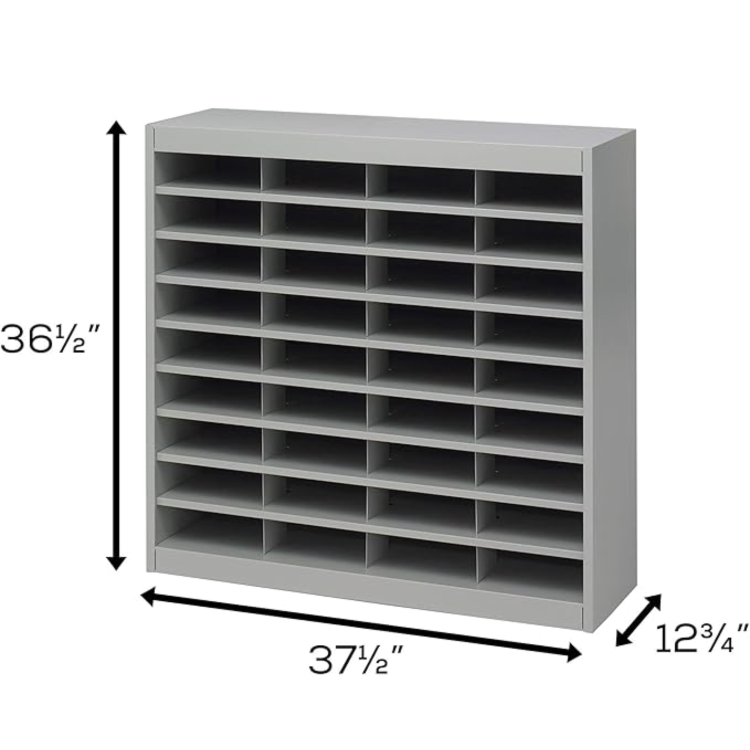 36-slot-letter-size-literature-sorter-gray-finish-Safco-9221GRR-office-document-storage