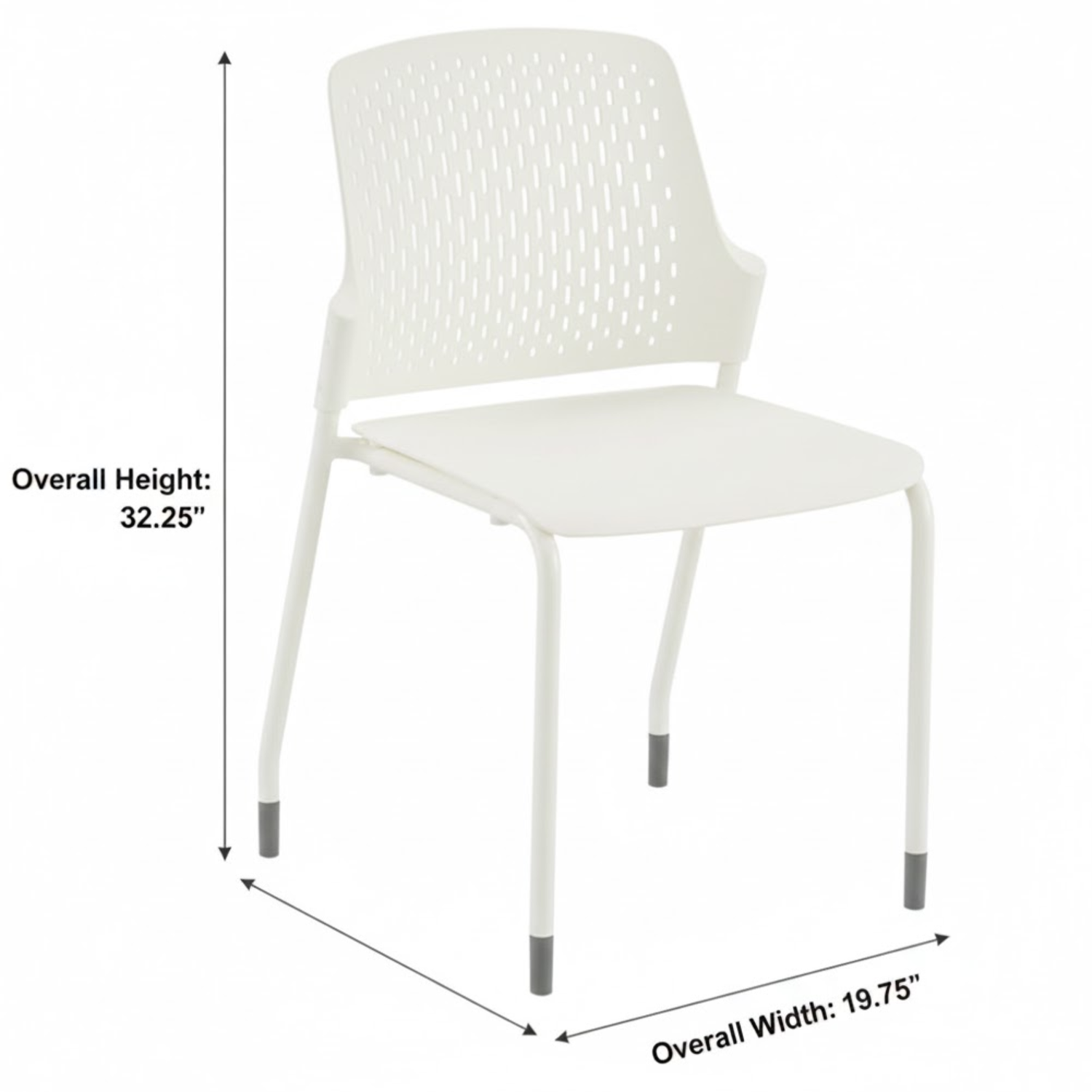 4-Pack-White-Next-Stack-Chairs-Safco-4287WH-Durable-Polypropylene-Seat-and-Back