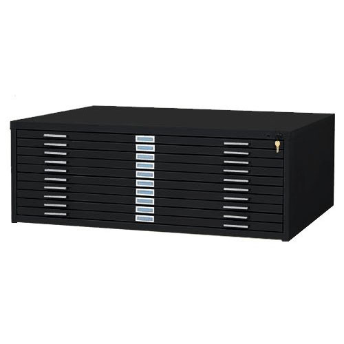 Safco 10 Drawer Steel Flat File for 30 x 42 Documents 4986BLR (Black)
