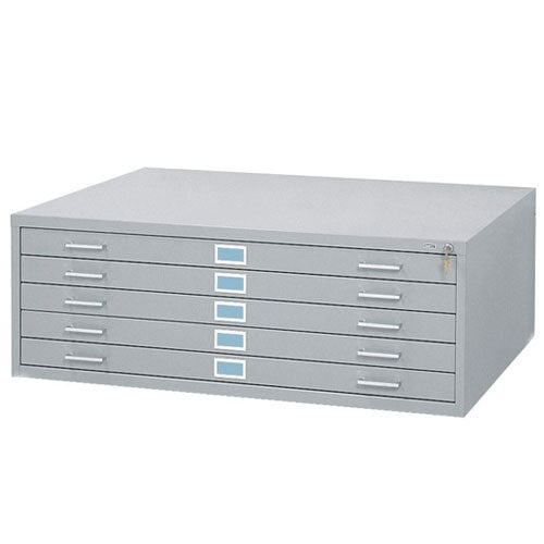 Safco 5 Drawer Steel Flat File for 30 x 42 Documents 4996GRR (Gray)