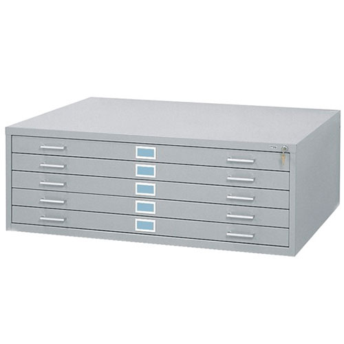 Safco 5 Drawer Steel Flat File for 36 x 48 Documents 4998GRR (Gray)