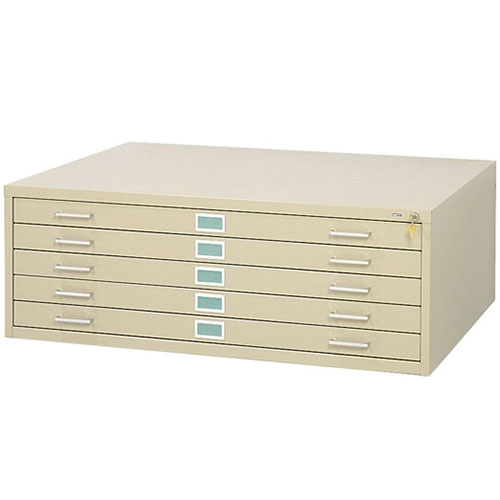 Safco 5 Drawer Steel Flat File for 36 x 48 Documents 4998TSR (Tropic Sand)