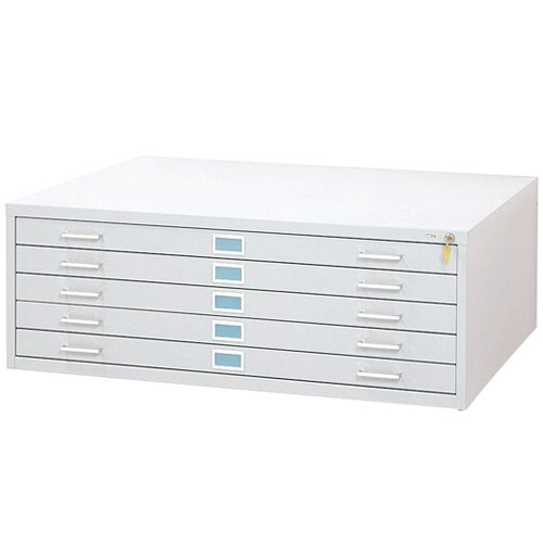 Safco 5 Drawer Steel Flat File for 36 x 48 Documents 4998WHR (White)