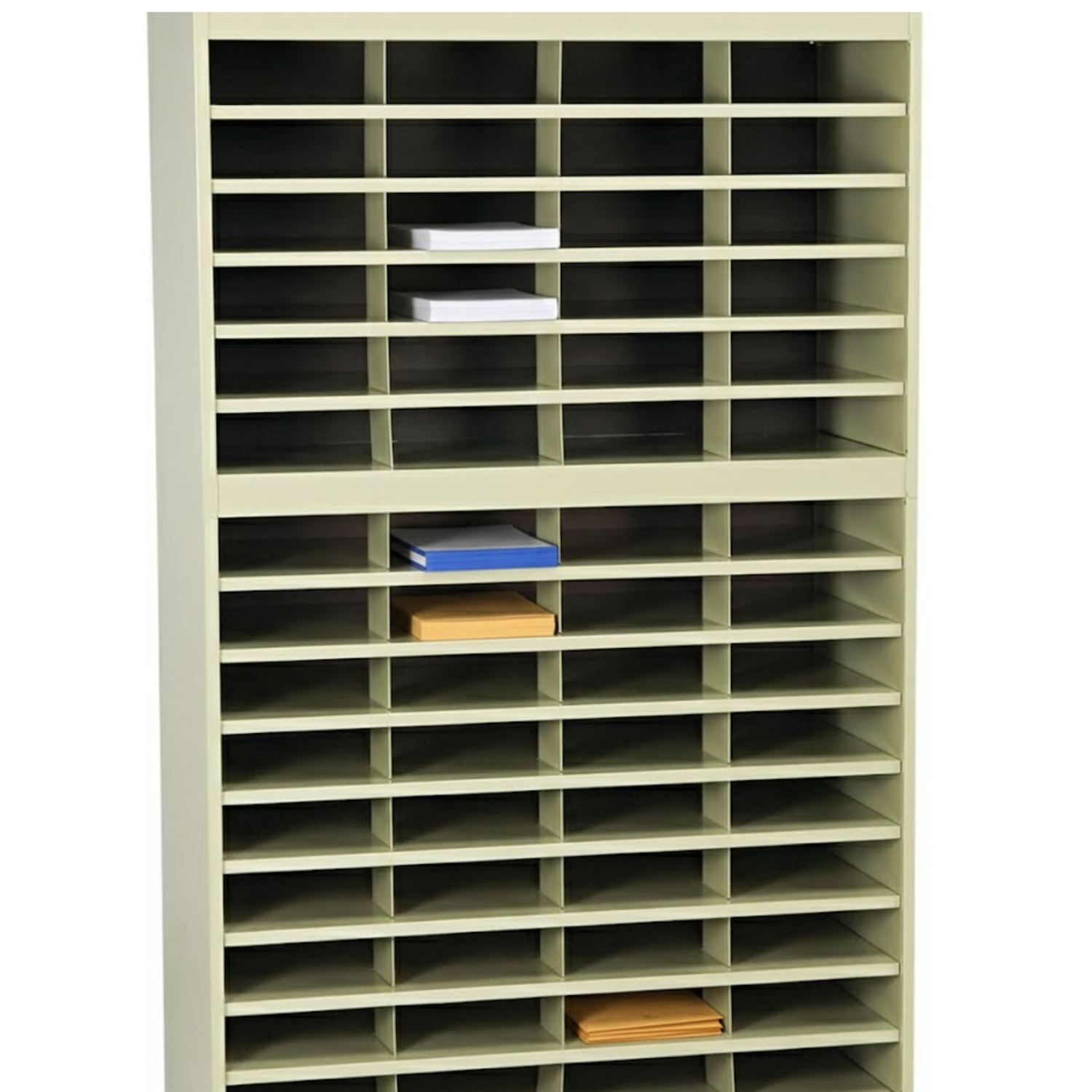 60-slot-letter-size-literature-sorter-Tropic-Sand-finish-Safco-9231TSR-high-capacity
