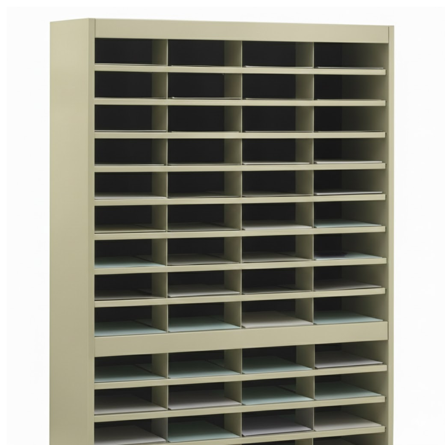 72-slot-letter-size-literature-sorter-Tropic-Sand-finish-Safco-9241TSR-extra-high-capacity