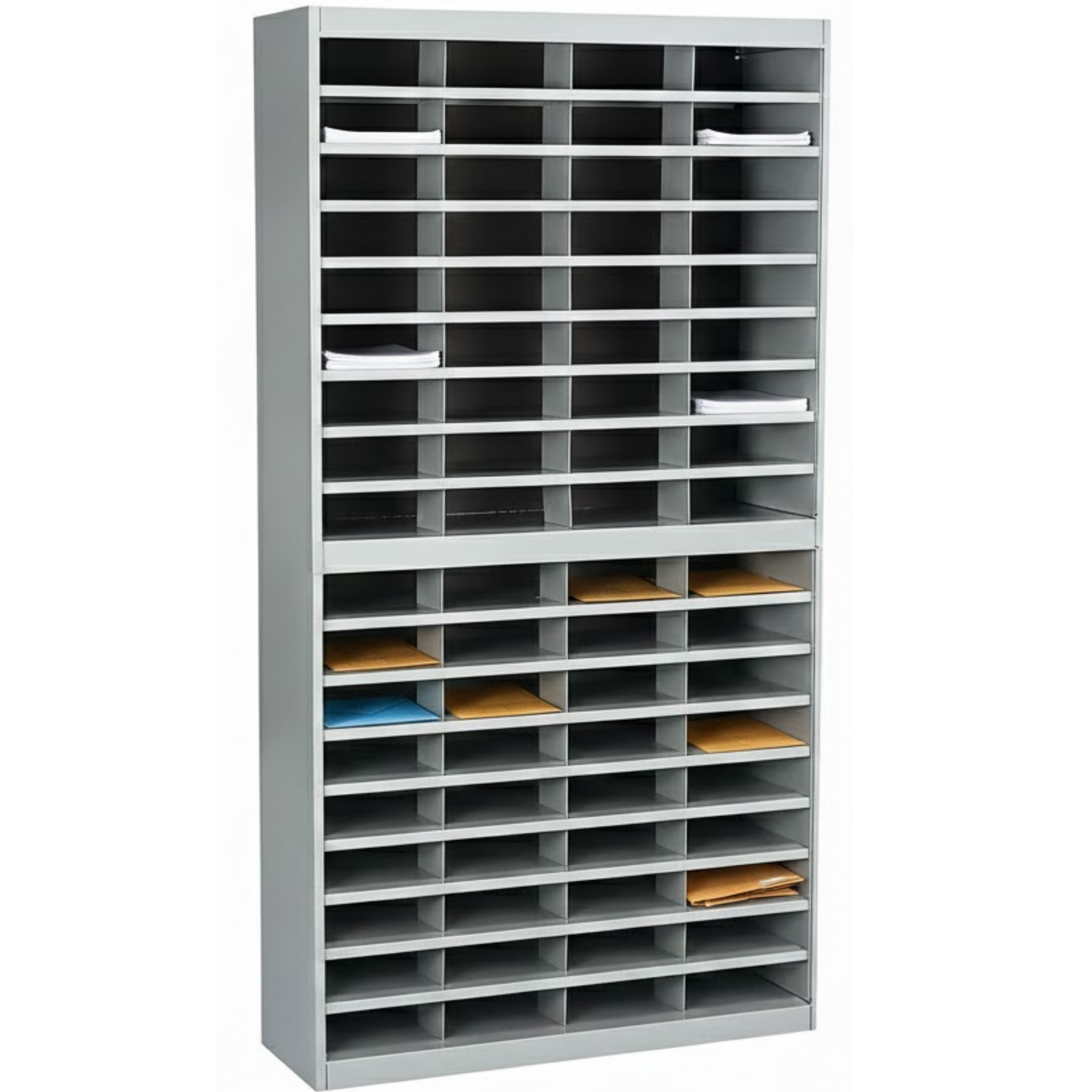 72-slot-letter-size-literature-sorter-gray-finish-Safco-9241GRR-extra-high-capacity