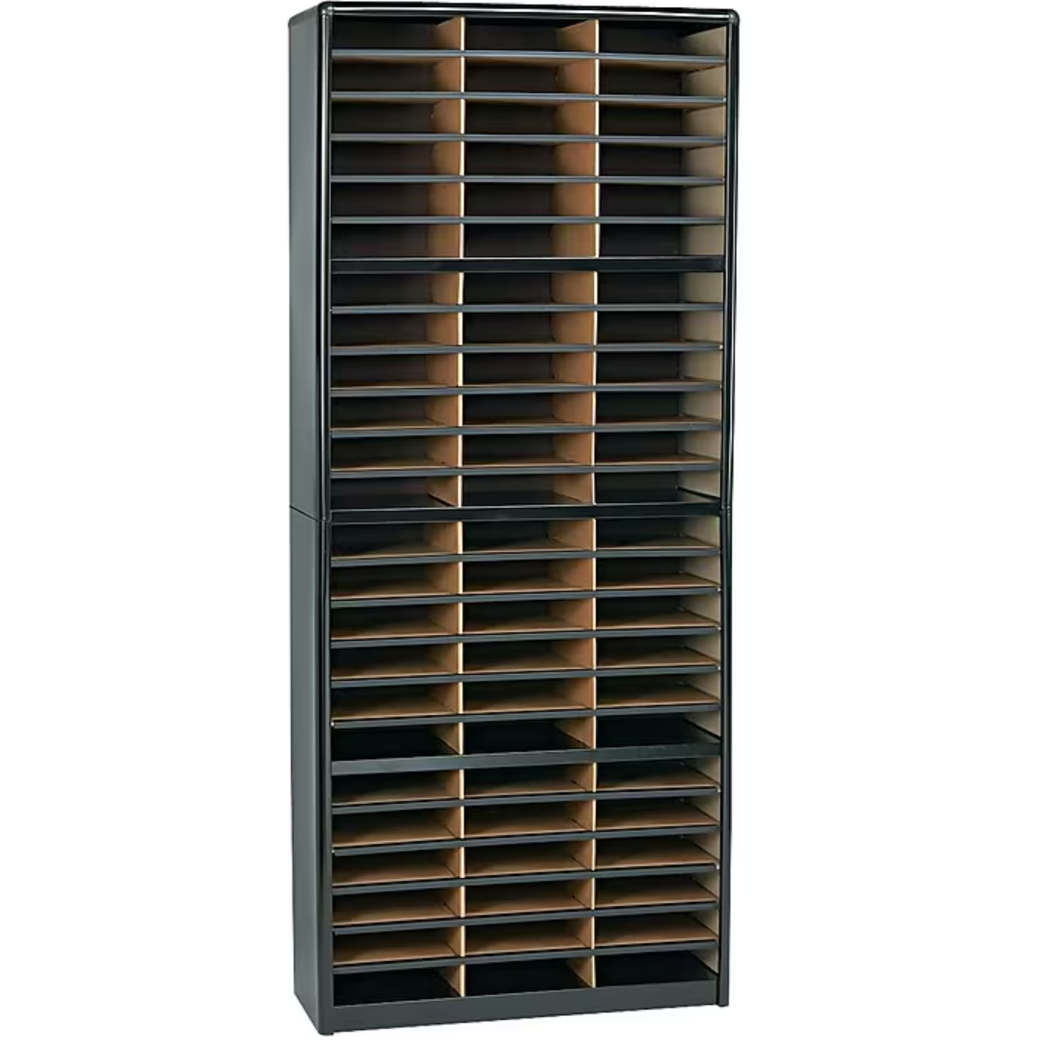 72-slot-literature-sorter-black-finish-Safco-7131BL-office-document-storage