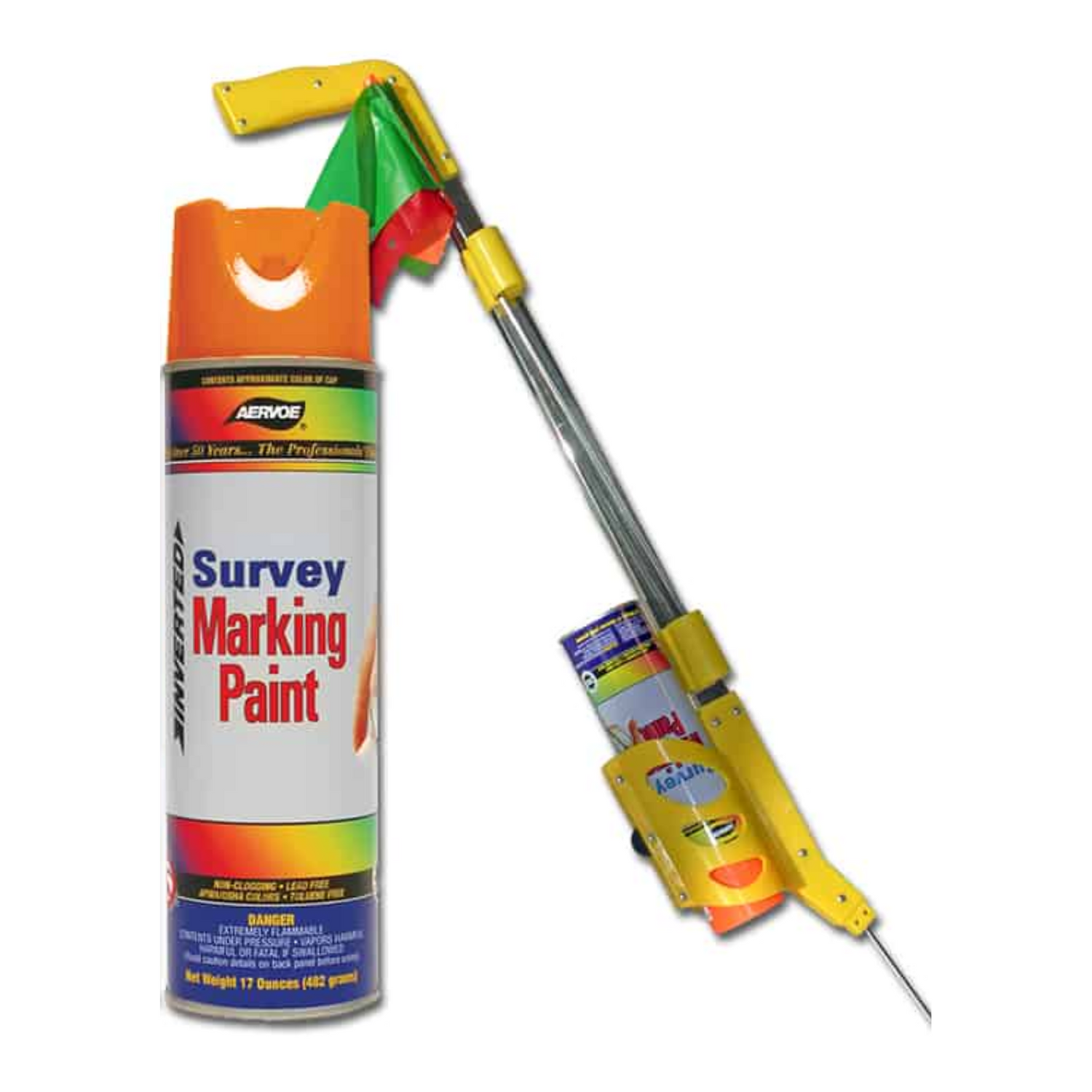 Aervoe-Fluorescent-Orange-Inverted-Marking-Paint-Water-Based-12-Pack-2222