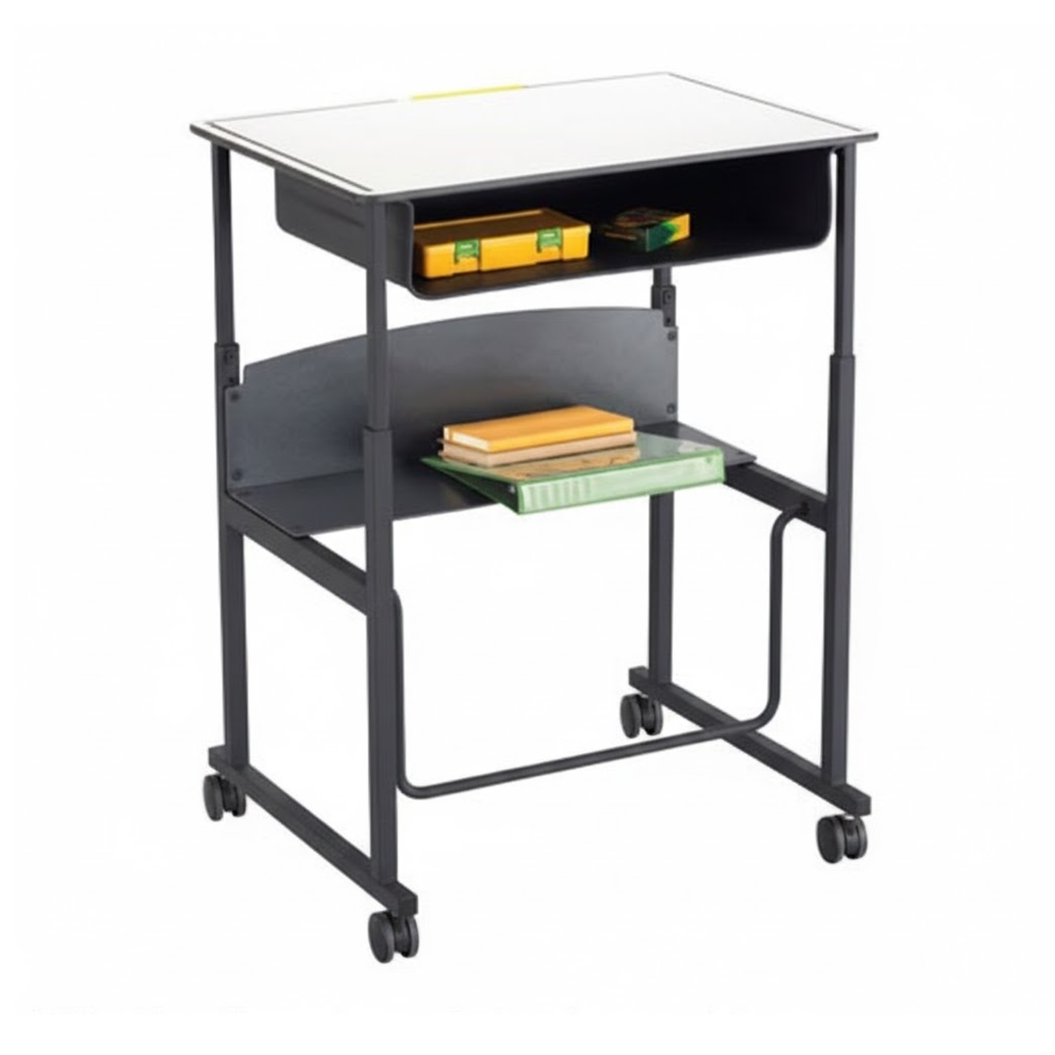 AlphaBetter-1209GR-adjustable-desk-with-book-box-classroom-school-office-flexible-seating