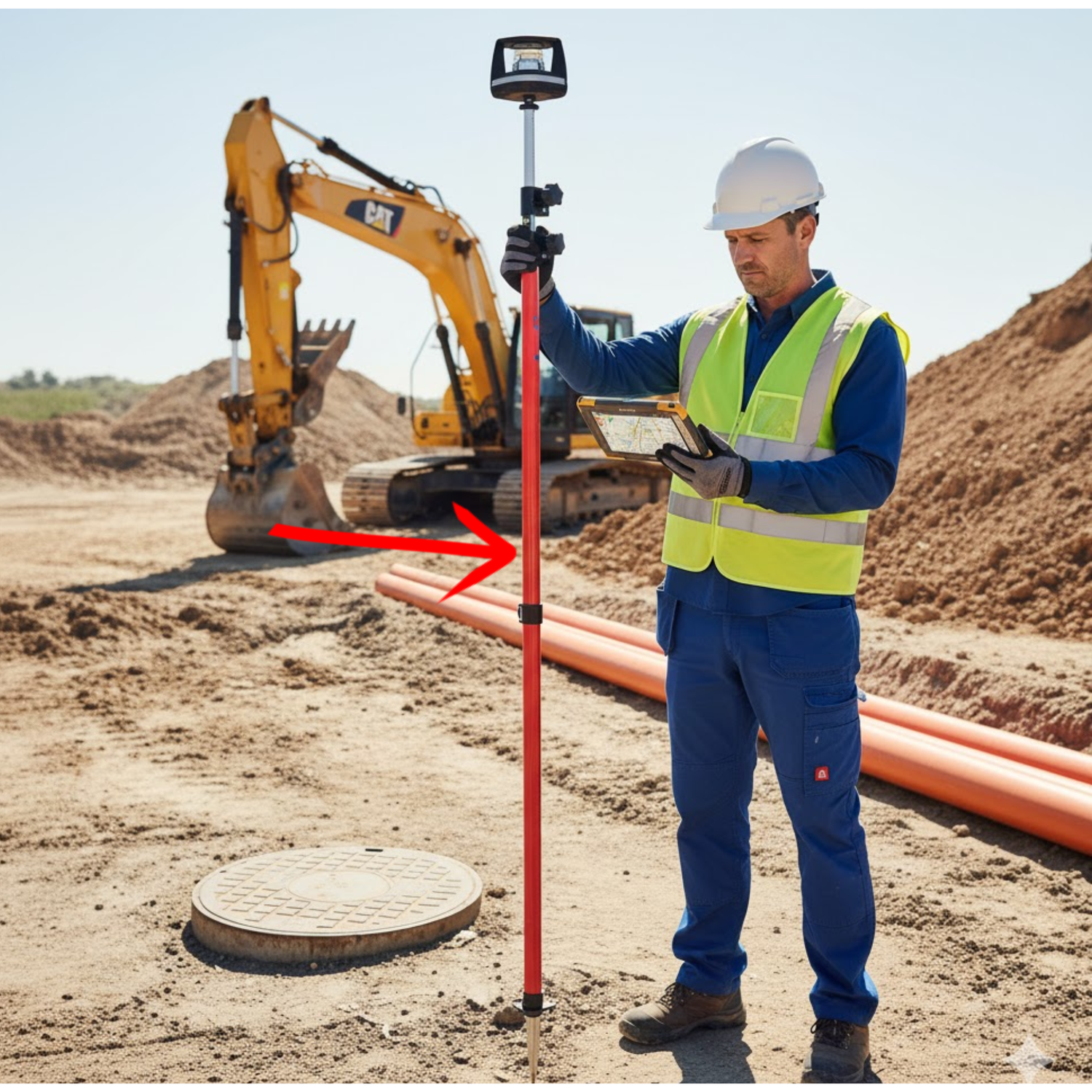 Aluminum-Prism-Pole-Topcon-Knob-Lock-Surveying-Equipment