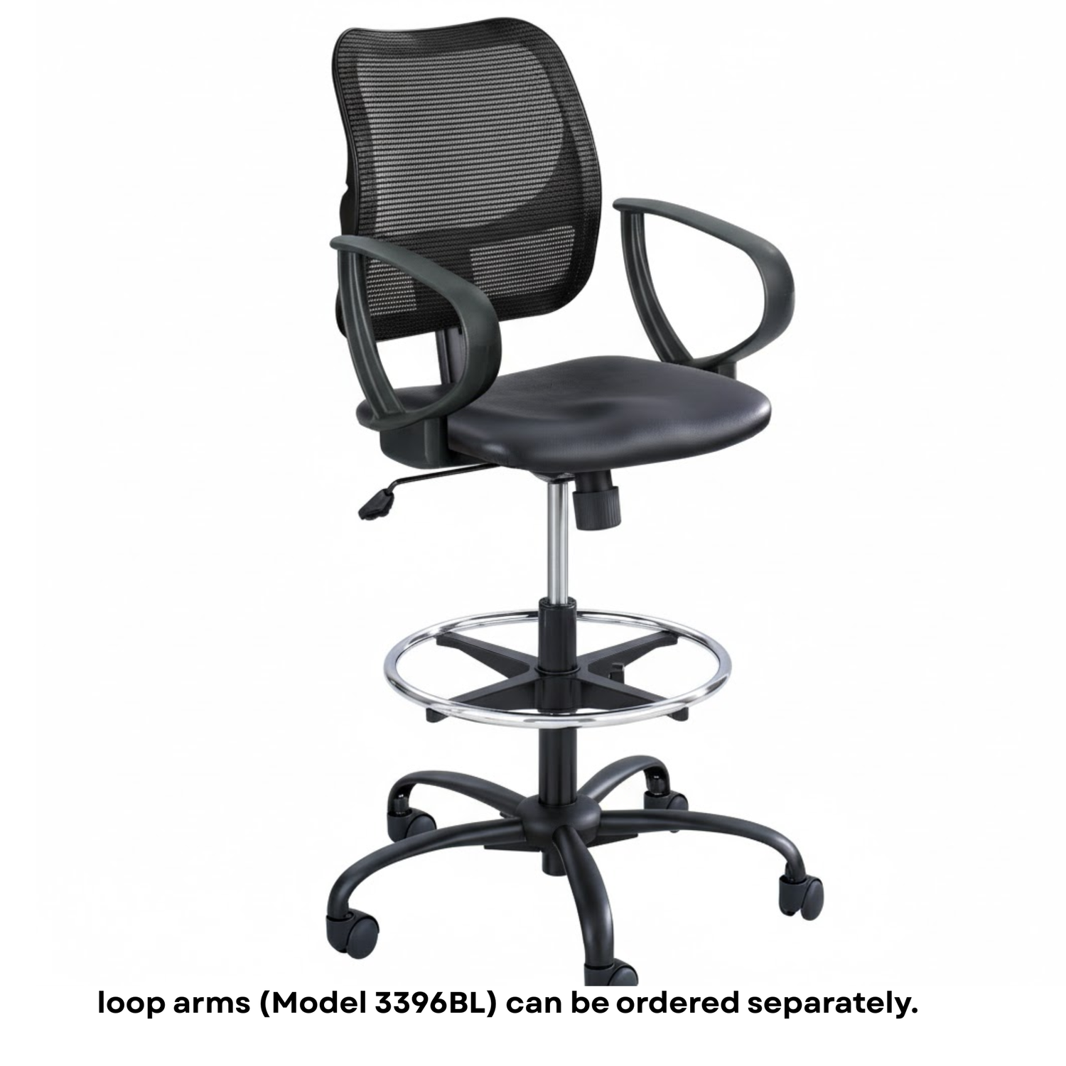 Black-Vinyl-Extended-Height-Office-Chair-Safco-3395BV-Drafting-Stool