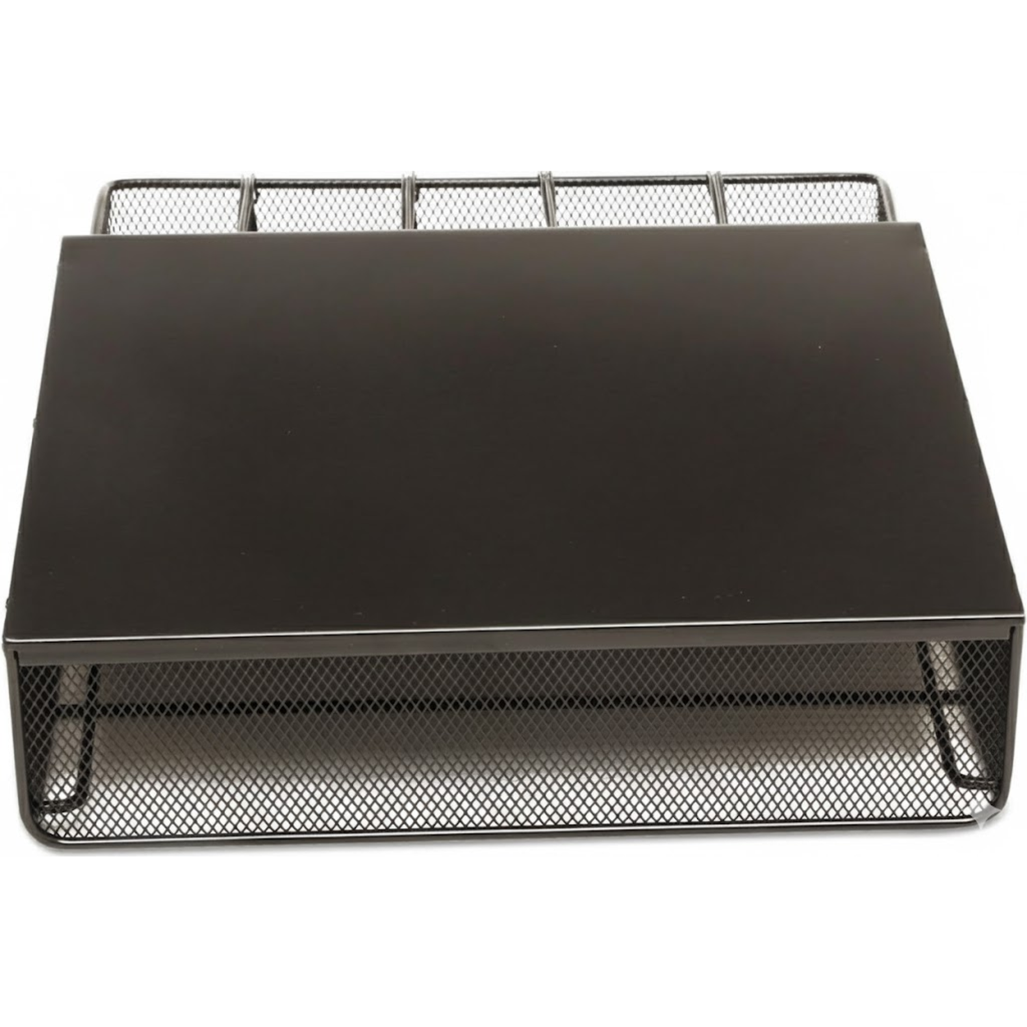 Black-breakroom-storage-cabinet-Safco-Onyx-Hospitality-Organizer-one-drawer