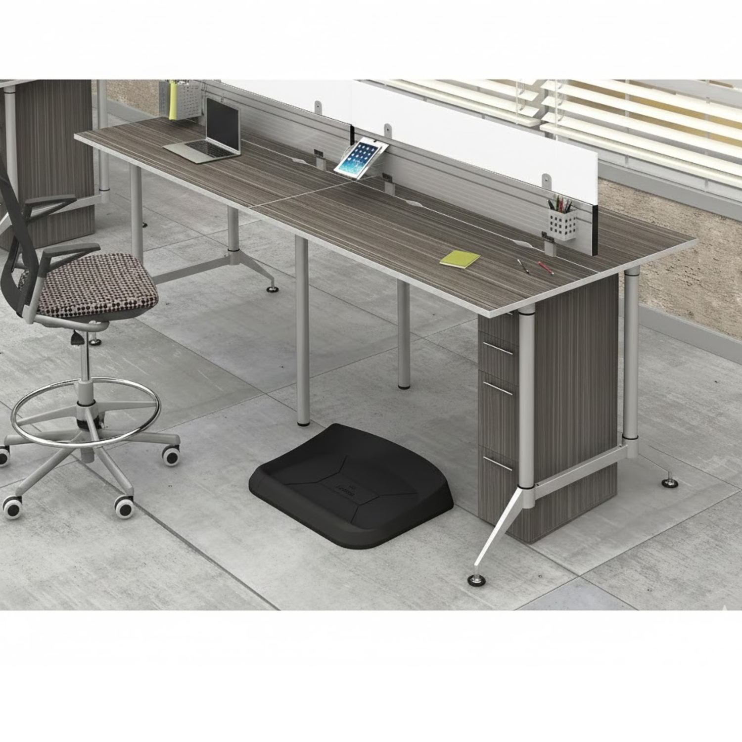 Black-contoured-anti-fatigue-mat-Safco-2127BL-ergonomic-standing-pad