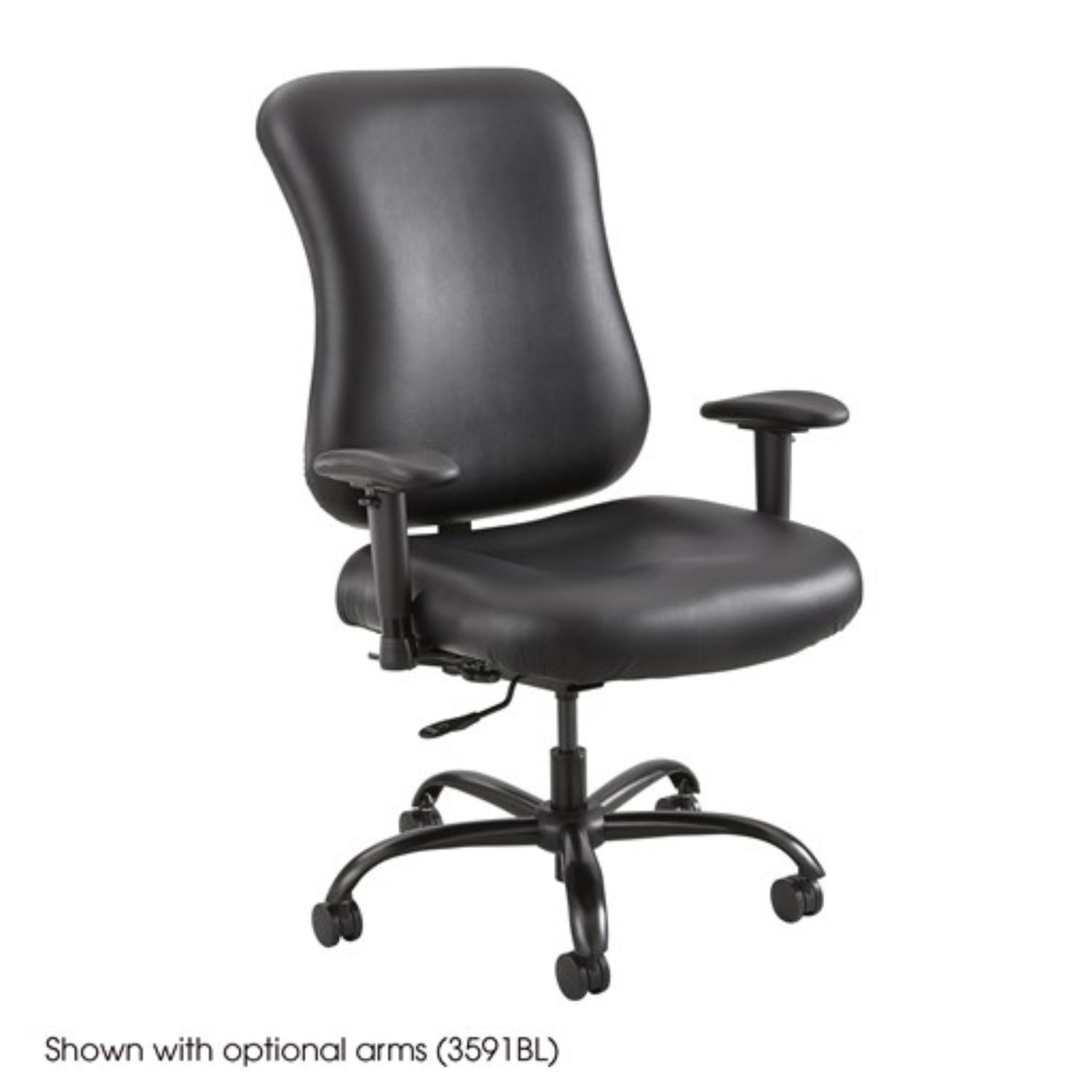 Black-heavy-duty-vinyl-executive-chair-Safco-Optimus-3592BL-400-pound-capacity