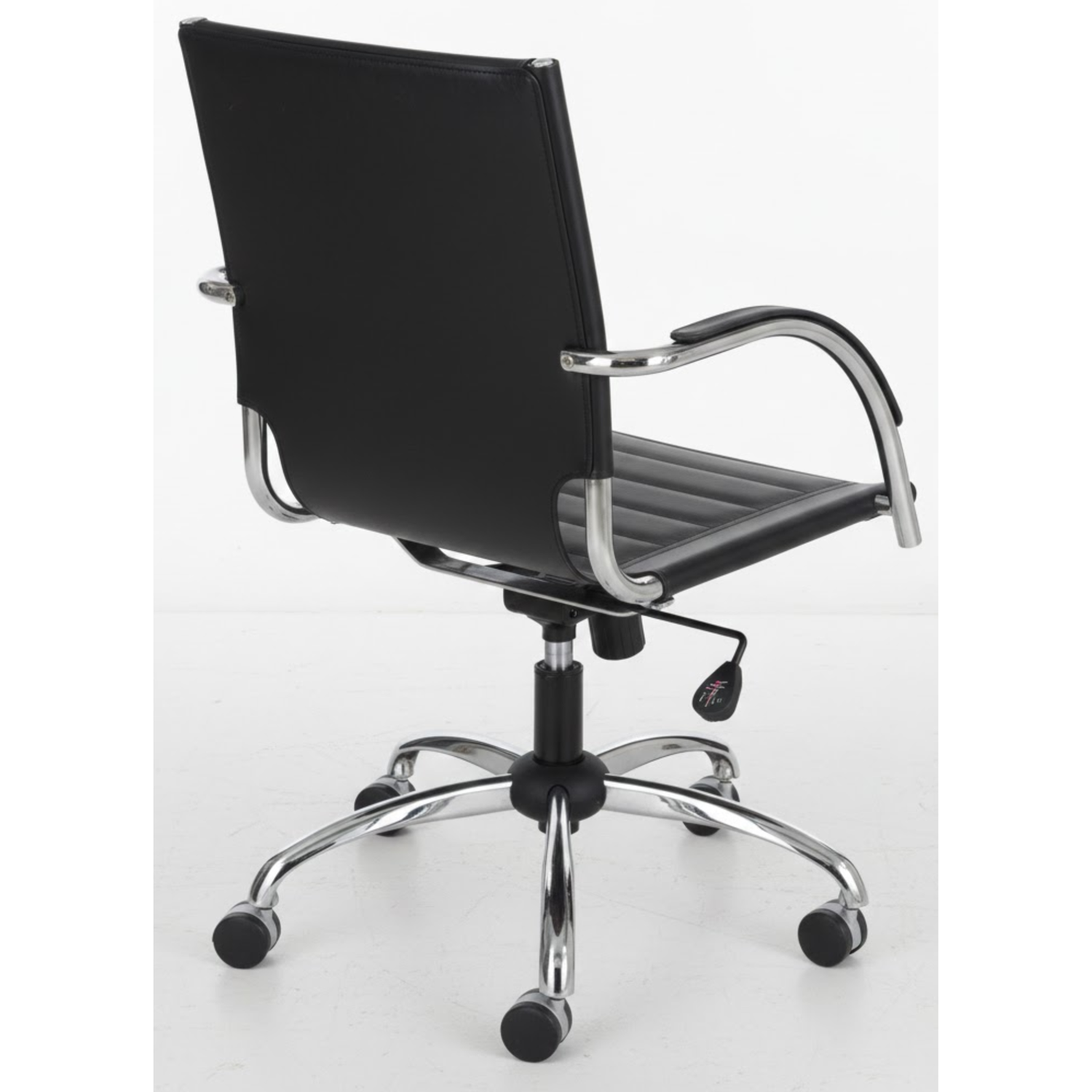 Black-leather-managers-desk-chair-Safco-Flaunt-3456BL-mid-back-ergonomic