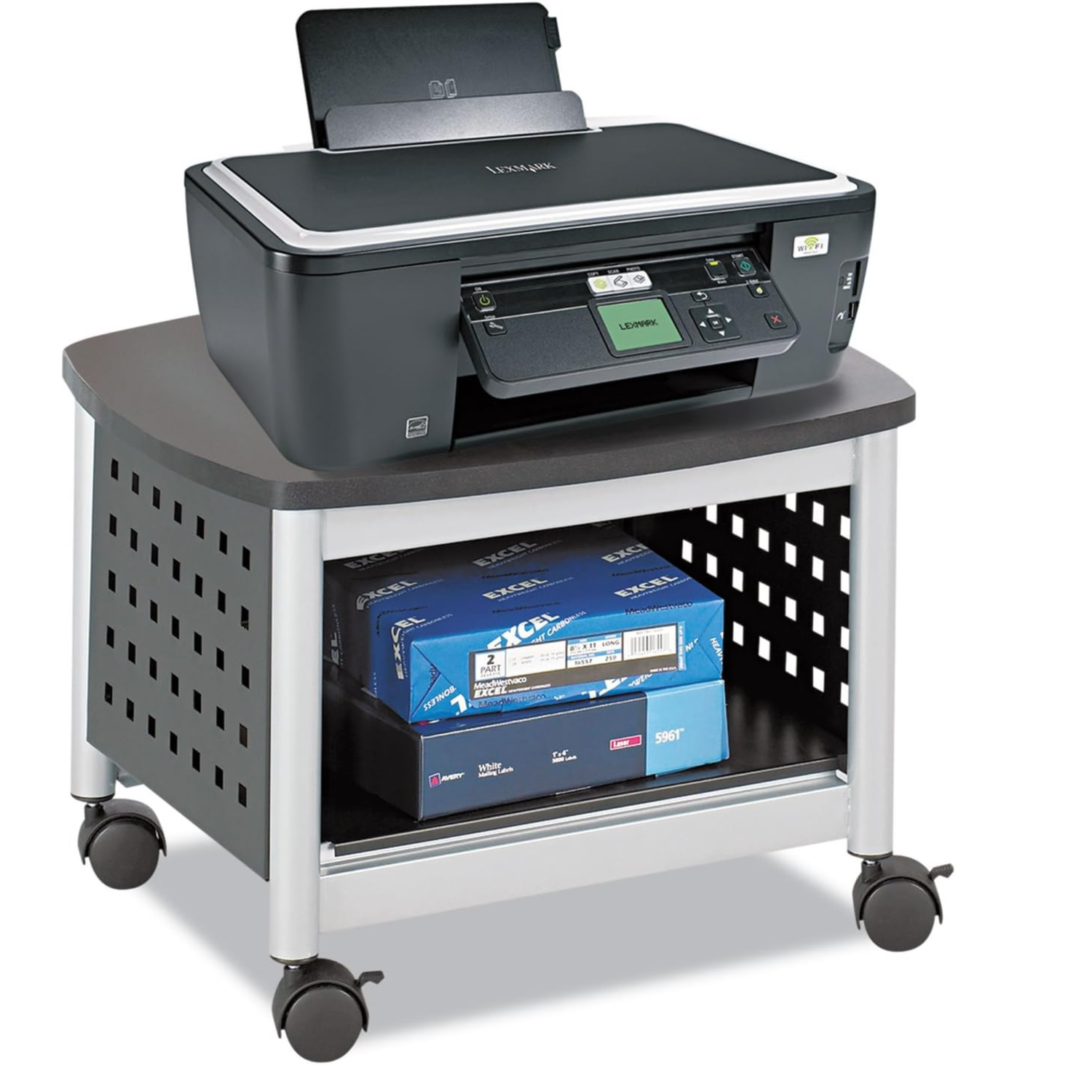 Black-rolling-under-desk-printer-cart-safco-scoot-1855bl