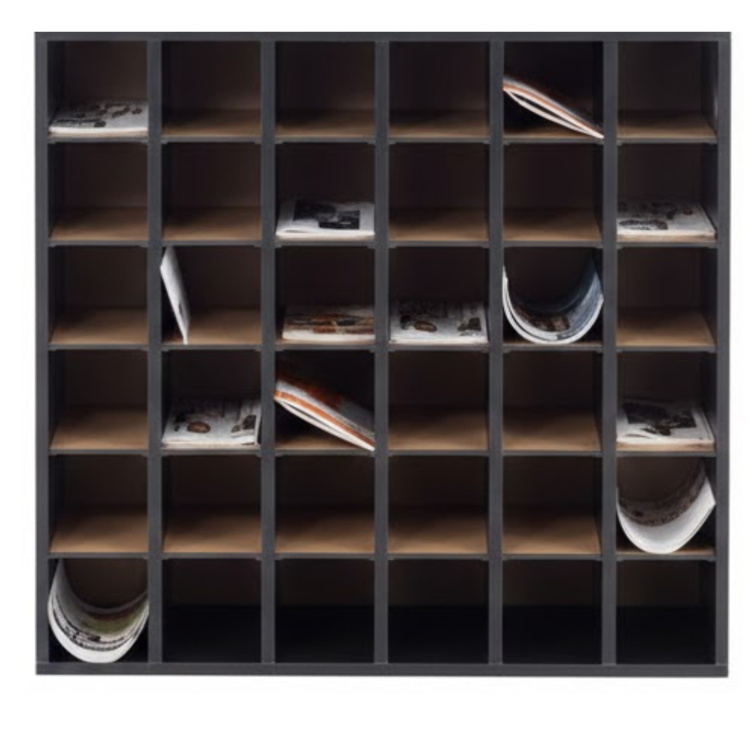 Black-safco-7766BL-36-slot-wood-mail-sorter-filing-cabinet