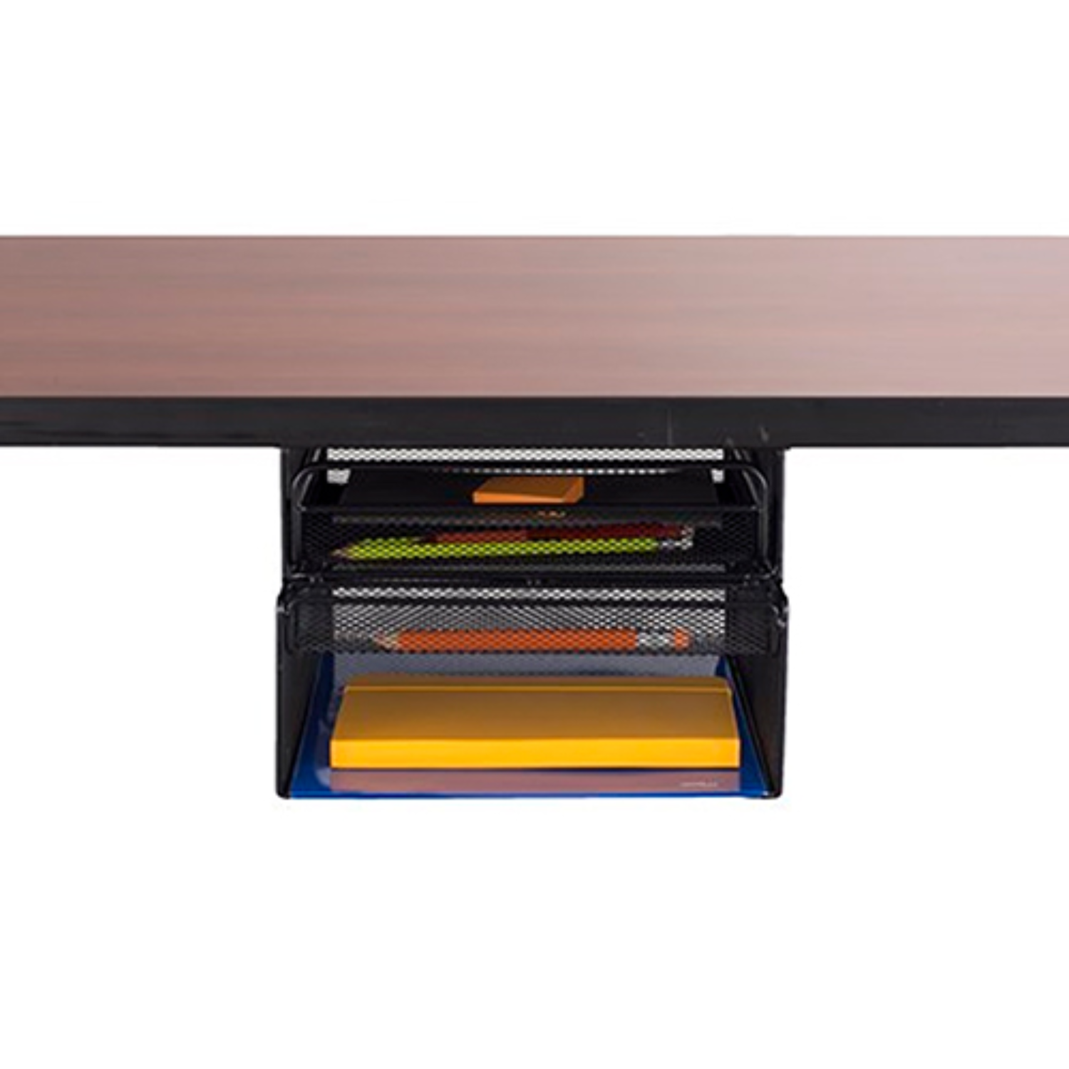 Black-steel-mesh-hanging-office-storage-bin-safco-3244bl