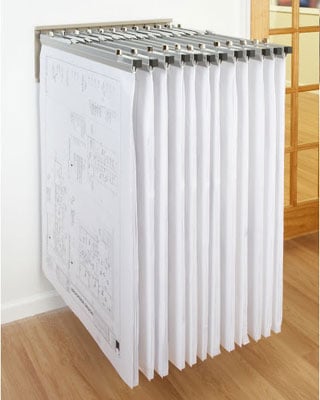 Brookside Design Premium Blueprint Pivot Wall Rack Bundle with a Dozen 18" Clamps WR1218