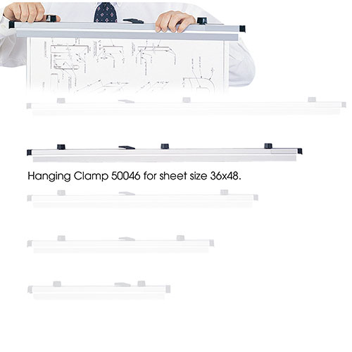 Safco 36 Hanging Clamps for 36 x 48 Sheets 50046 (Carton of 6 Clamps)