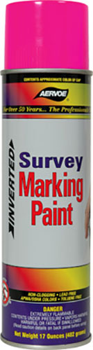 Aervoe Water-Based Upside-Down Marking Paint (Case of 12 Cans) 2229 Flo. Pink