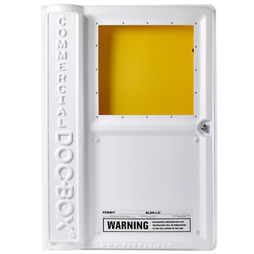 Commercial Doc-Box Permit Holder Box Model 10111 with Steel Thumb Latch - Does Not Lock