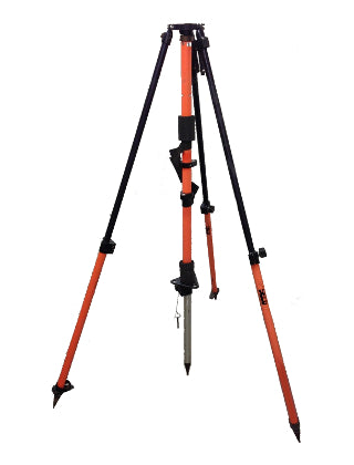 Seco Graduated Collapsible GPS Antenna Tripod with Collapsible Center Staff 5119-00-FOR (Fluorescent Orange)