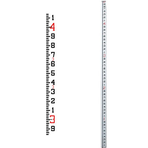 Seco 98020 - SVR Series Rectangular-Oval Fiberglass Leveling Rod - 17' Length - FEET/10THS/100THS