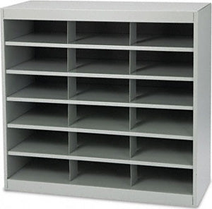Safco EZ Stor Steel Project Organizer 18 Compartment 9264GR (Gray)