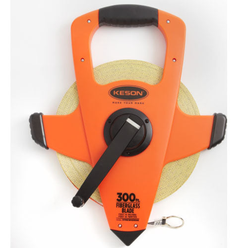 Keson OTRS Series 300' Two-Sided Fiberglass Blade Measuring Tape with Speed Rewind - OTRS1810300E