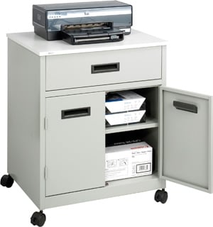 Safco Steel Machine Stand with Drawer 1870GR - Titan Tools Direct