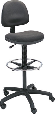 Safco Precision Extended-Height Chair with Footring 3401BL (Black)