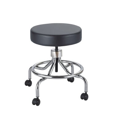 Safco Lab Stool, Low Base with Screw Lift 3432BL (Black)