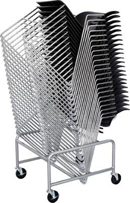 Safco Sled Base Stacking Chair Cart 4190SL (Silver)