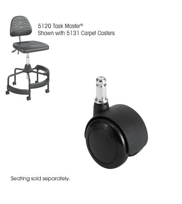 Safco TaskMaster Carpet Casters 5131 set of 5  - Titan Tools Direct