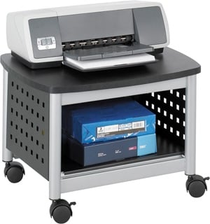 Safco Scoot Under-Desk Printer Stand 1855BL (Black)