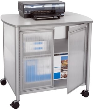 Safco Impromptu Deluxe Machine Stand with Doors 1859GR (Gray)