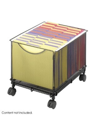 Safco Onyx Mesh Rolling File Cube 5211BL