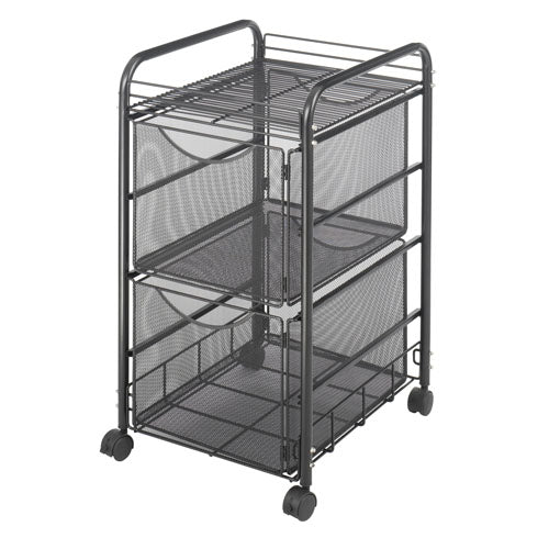 Safco Onyx Mesh File Cart with 2 File Drawers - 5212BL - Titan Tools Direct