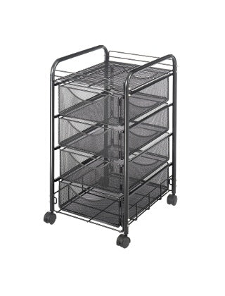 Safco Onyx Mesh File Cart with 4 Drawers 5214BL ES3338 - Titan Tools Direct