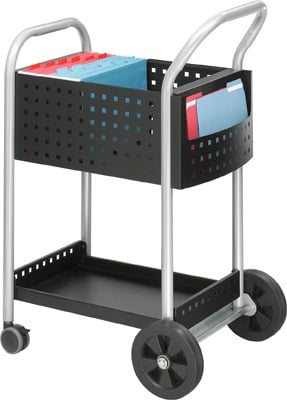 Safco Scoot 20" Mail Cart 5238BL (Black)