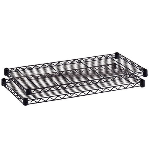 Safco 36" x 18" Commercial Extra Shelf Pack - Pack of 2 - Black - 5243BL