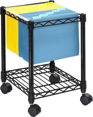 Safco Compact Mobile File Cart 5277BL - Titan Tools Direct